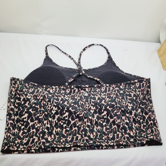 New Cheetah Print Tank Top Athletic Built In Bra Core10 Size X-Large - Picture 3 of 12